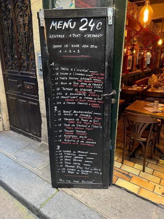 Typical Menu